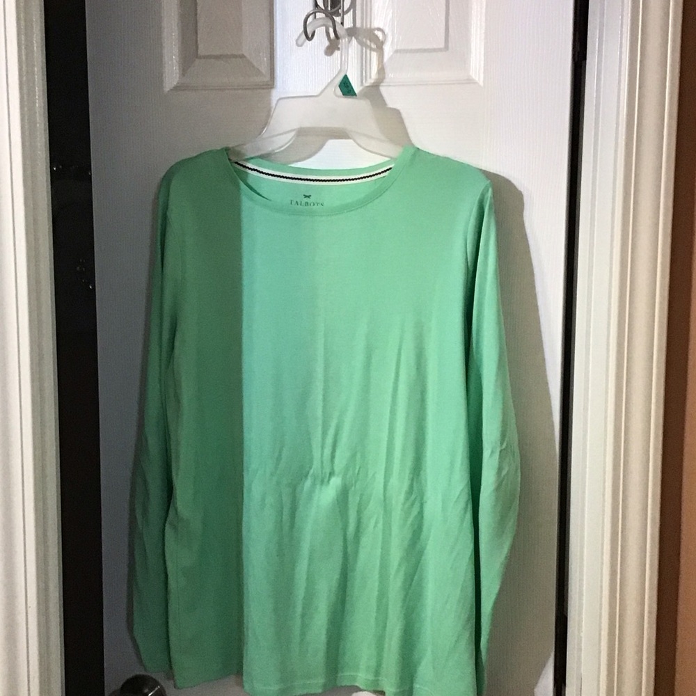 Talbots Light Green Long Sleeve Tee